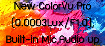 New ColorVu Pro (0.0003 Lux/F1.0),Built-in Mic,Audio up Coaxial